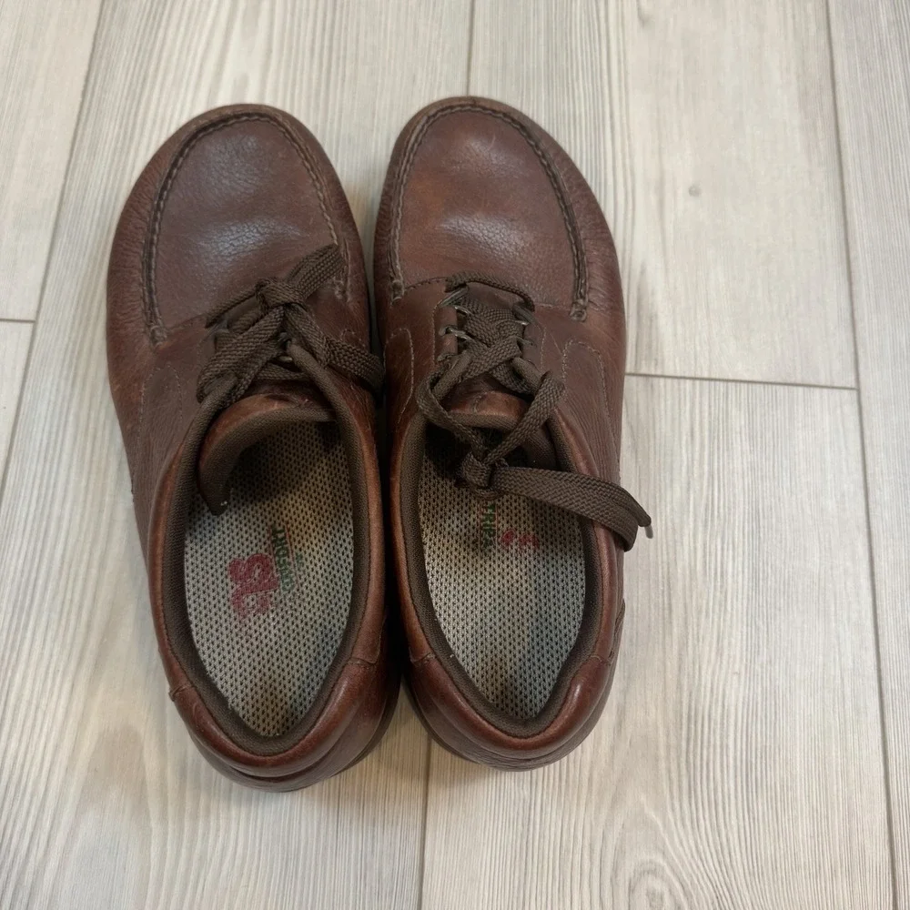 SAS Bout Time Walking Shoes Mens‎ 9M Tripad Lace Up Moccasin Mulch Brown